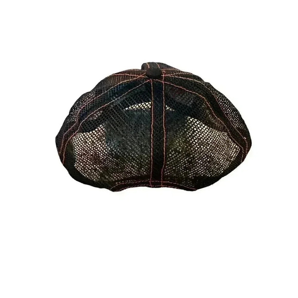 Jagermeister Black Orange Stitched Deer Logo Mesh Back Curved Brim - Picture 2 of 4